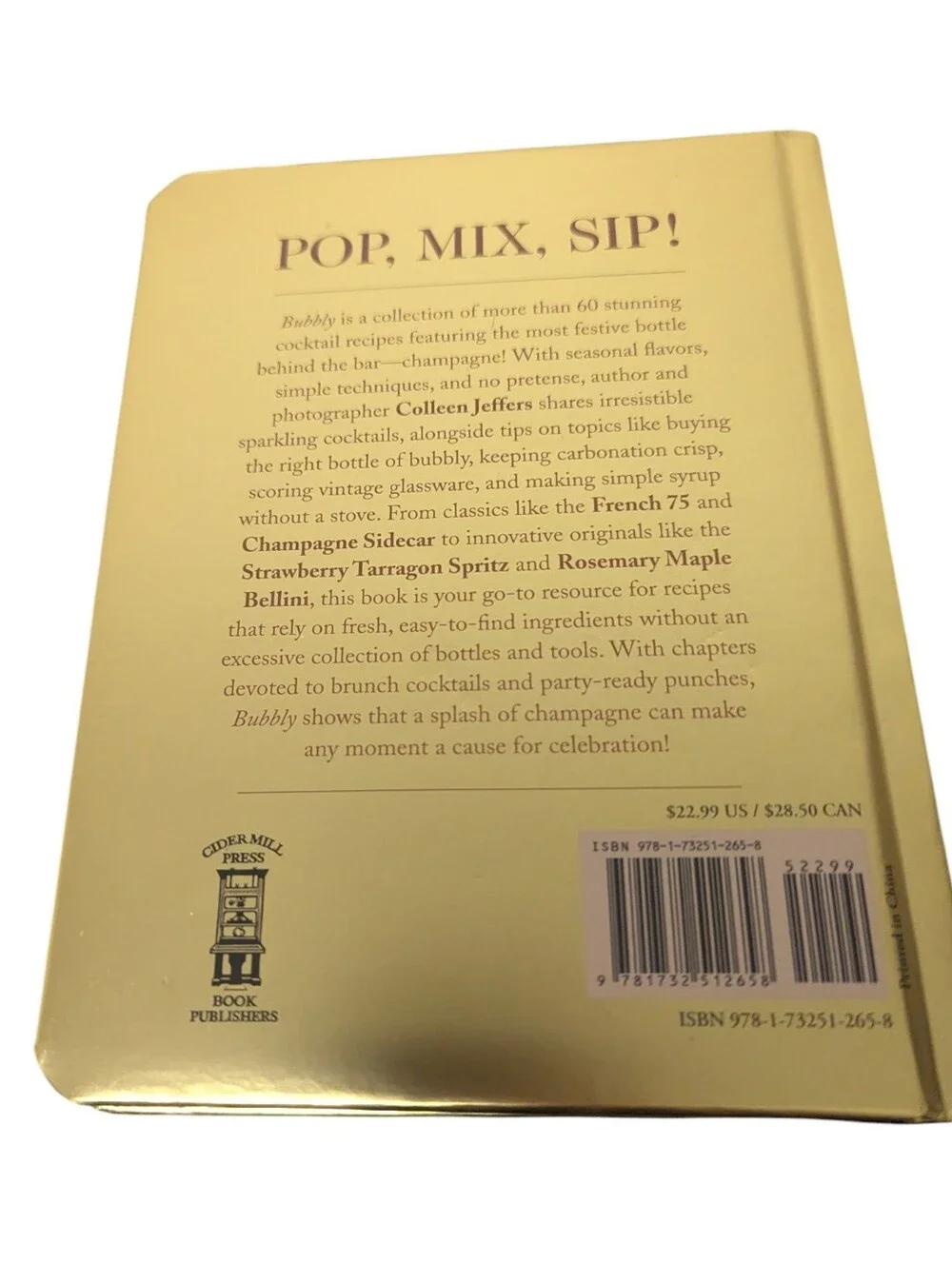 BUBBLY Gold Cocktail Recipe Book